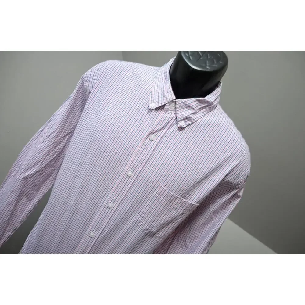 J Crew Flex Wash Dress Shirt Classic Casual Button Up Long Sleeve Mens Sz‎ XL
